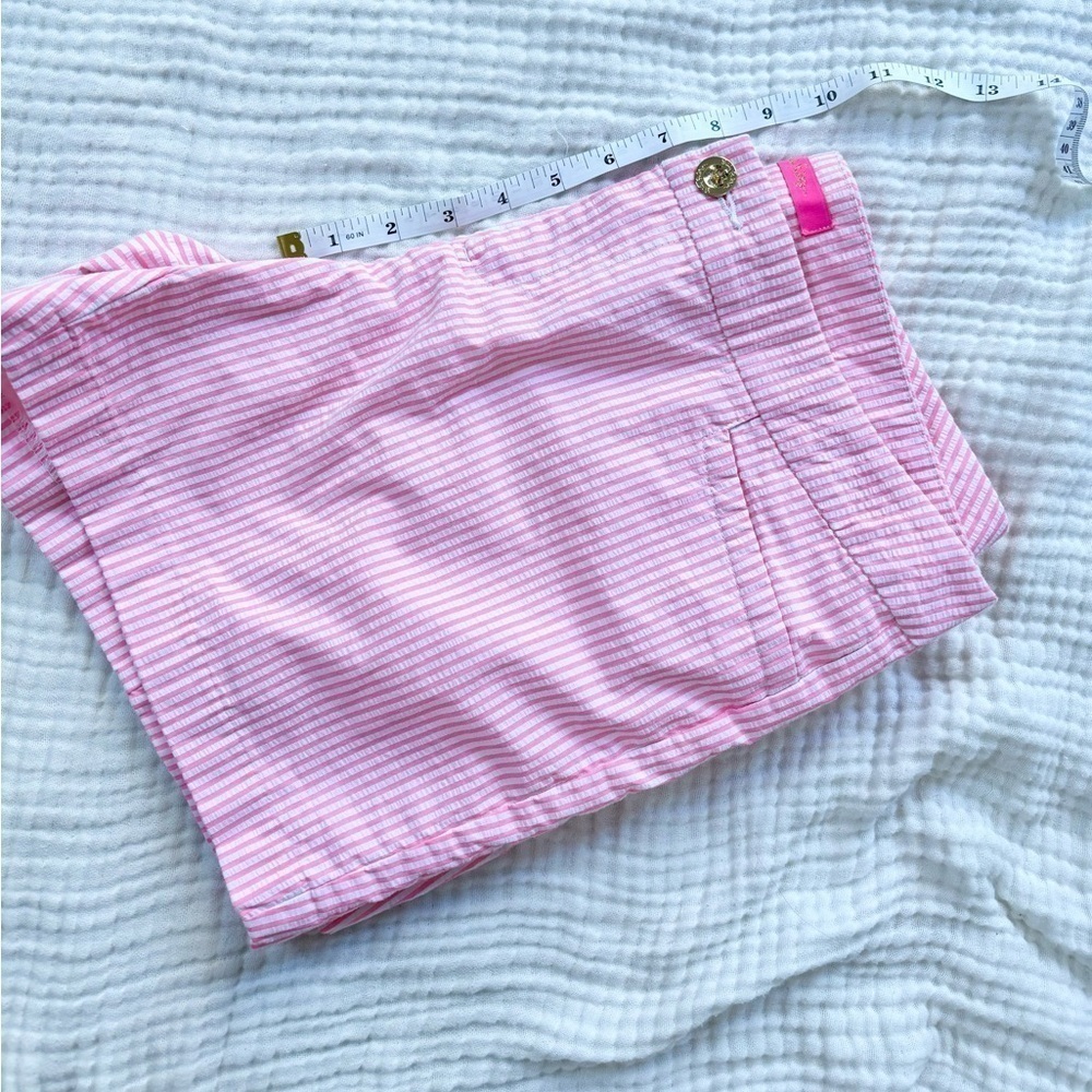 Lilly Pulitzer Pink Seersucker Shorts - Picture 8 of 10